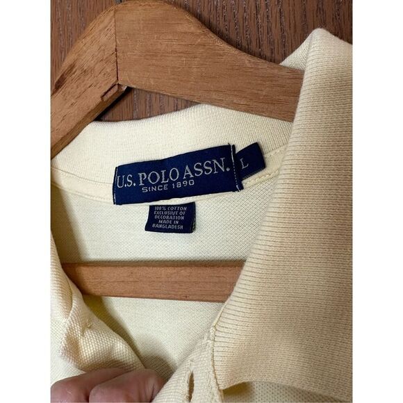 U.S. POLO ASSN.‎ 100% Cotton Yellow Polo Shirt, Men's Size Large - Picture 2 of 5